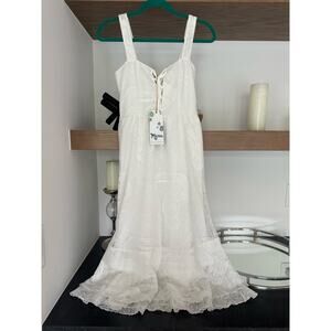 Show Me Your Mumu Lace Dress in White